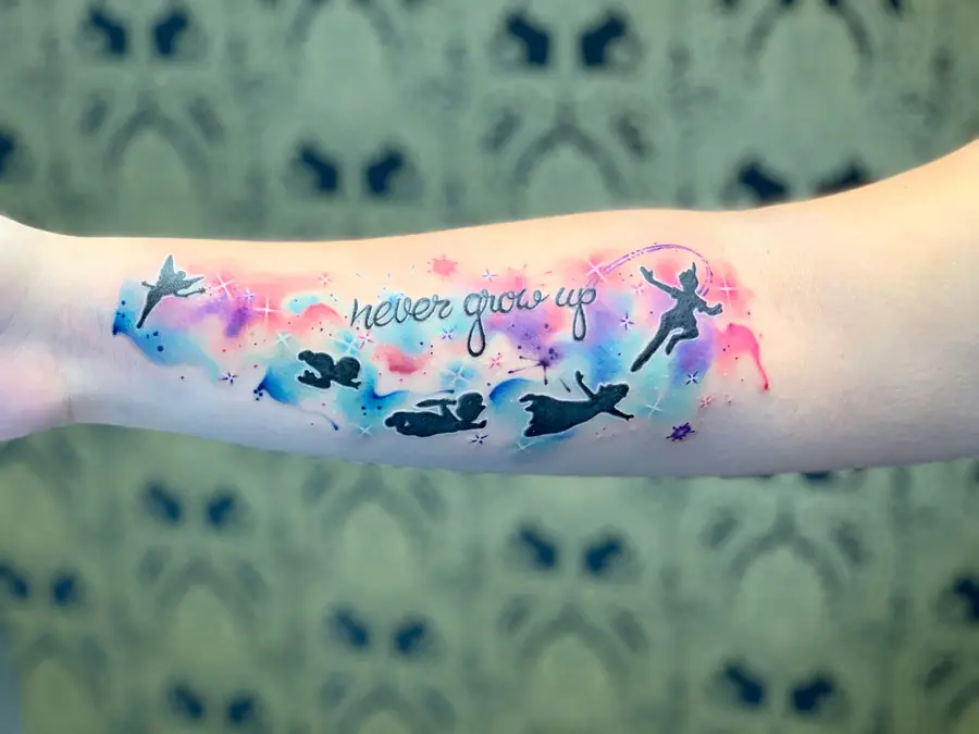 Watercolor Cover Up Tattoo – vorher und nachher – V Tattoo & Beauty Art, Wohlen AG