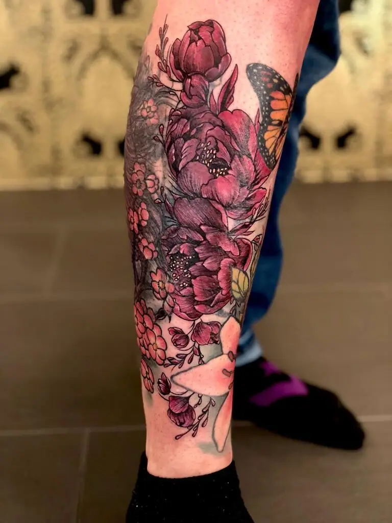 Color Flowers Cover Up – Nachher — Cover Up Tattoo von Elisabeth Gerendai, V Tattoo & Beauty Art (Aargau, Schweiz)