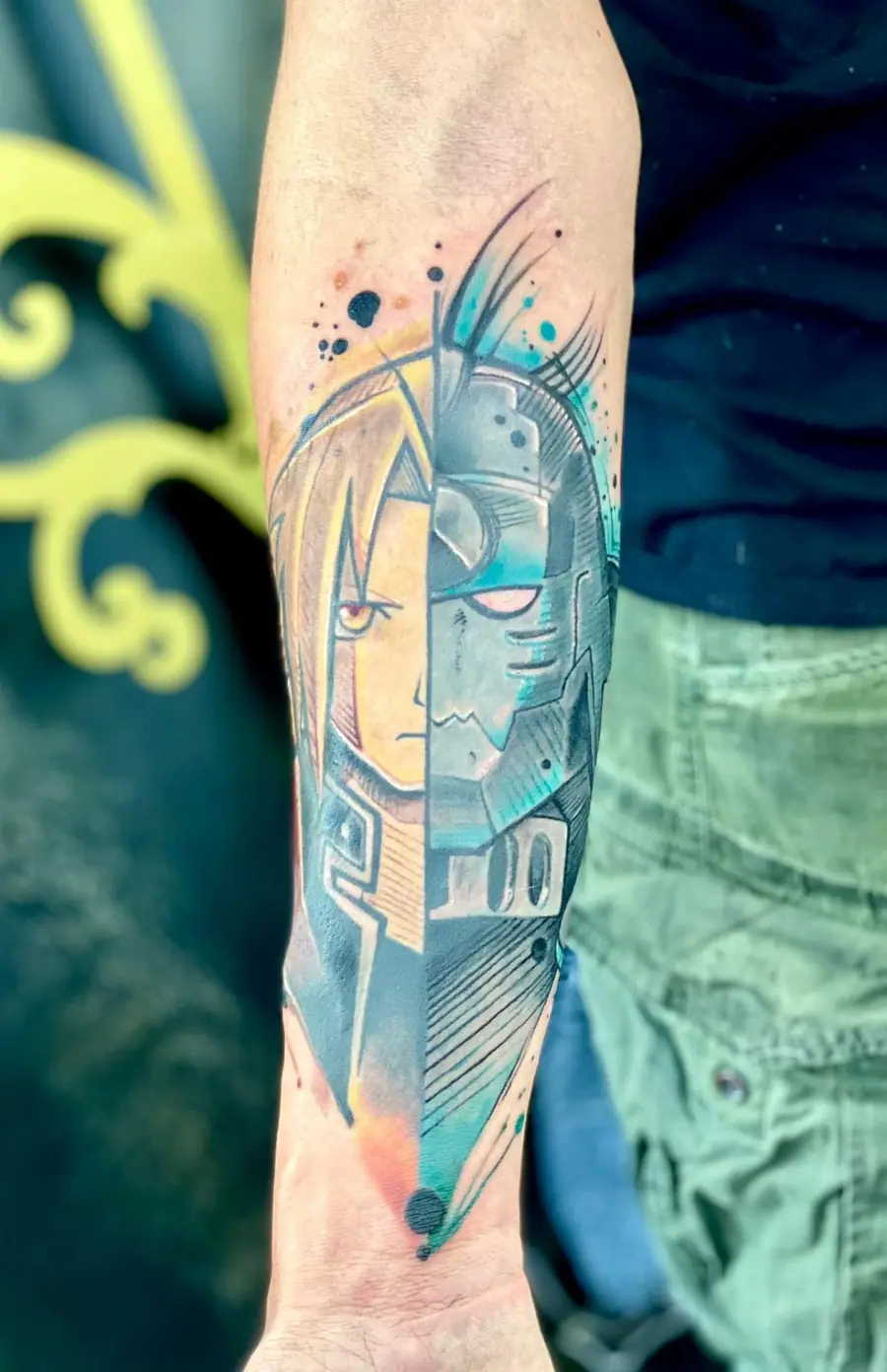Fullmetal Alchemist — Manga / Anime Tattoo von Elisabeth Gerendai, V Tattoo & Beauty Art (Aargau, Schweiz)